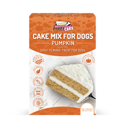Puppy Cake Mix - Pumpkin (wheat-free) Puppy Cake, cake mix for dogs with frosting. Give your dog a birthday cake. Free shipping on orders over $25. Wheat-free peanut butter, red velvet, pumpkin, carob flavor and banana flavor. birthday cakes for dogs, birthday cake for dogs, dog birthday, dog birthday cakes, dogs birthday cake,  dog birthday cake recipe, dog recipes, dog treat recipes, pet food, cake for dogs, dog cakes, dog cakes for dogs, dog cake mix, doggie birthday cake, homemade dog treats, homemade dog biscuits, dog biscuits, pet treats, dog cupcakes, ice cream for dogs, gourmet dog treats, organic dog treats, puppy treats, treats for dogs, healthy treats for dogs, healthy dog treats, best dog treats, wheat free dog treats, dog bakery, doggy treats, doggie treats, 3 dog 